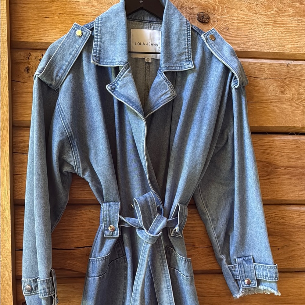 Classic Blue Jean Jacket with Rugged Texture